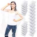 Juvale 20 Pack Disposable Rain Ponchos Family Pack, Emergency Ponchos with Hood, Clear Plastic, One Size Fits All