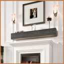 Avana Handcrafted Natural Wood Fireplace Mantel - 48 Inch Mantel Shelf - Farmhouse, Floating - Grey