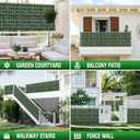 Artificial Ivy Privacy Fence Wall Screen,240X40in Privacy Fence Panels Privacy Fencing Faux Greenery Backdrop Ivy Vine Leaf Hedges Grass Fence Panels for Patio, Balcony, Garden, Backyard