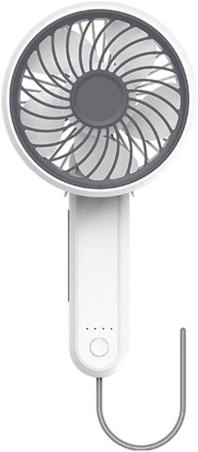 Handheld Fan Hand Fan Portable USB Rechargeable Pocket Fan 2000mAh 180 Rotation for Outdoor Office Travel (white)