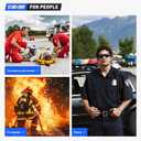 3Pcs Professional Stainless Steel Firefighter Tool Set - Includes Multi-Functional Hand Lever with Comfort Grip, Precision Single-Hook and Double-Hook Tools with Integrated Ruler Scales