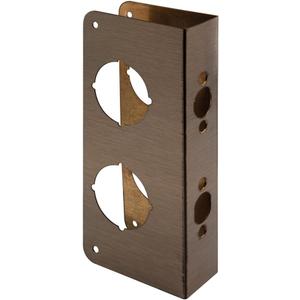 Prime-Line U 9577 Brass Lock and Door Reinforcement Plate for 1-3/4 In. Thick Doors, Brass Finish (Single Pack),Antique Brass