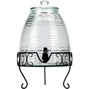 Core 2.4 Gallon Glass Beverage Dispenser with Metal Stand
