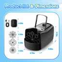 Automatic Bubble Machine for Kids - 3 Size Bubbles, 2 Speeds, Outdoor Toys for Toddlers 1-3, Toys for 1 3 4 5 6 7 8 Years Old Boys Girls, Gift for Party Wedding Birthday Outside (All Black)