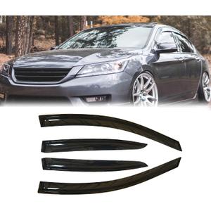 Tape-On Rain Guard 4-Piece for 2013-2017 Honda Accord Windows Visor Shield Shade Smoke 94535