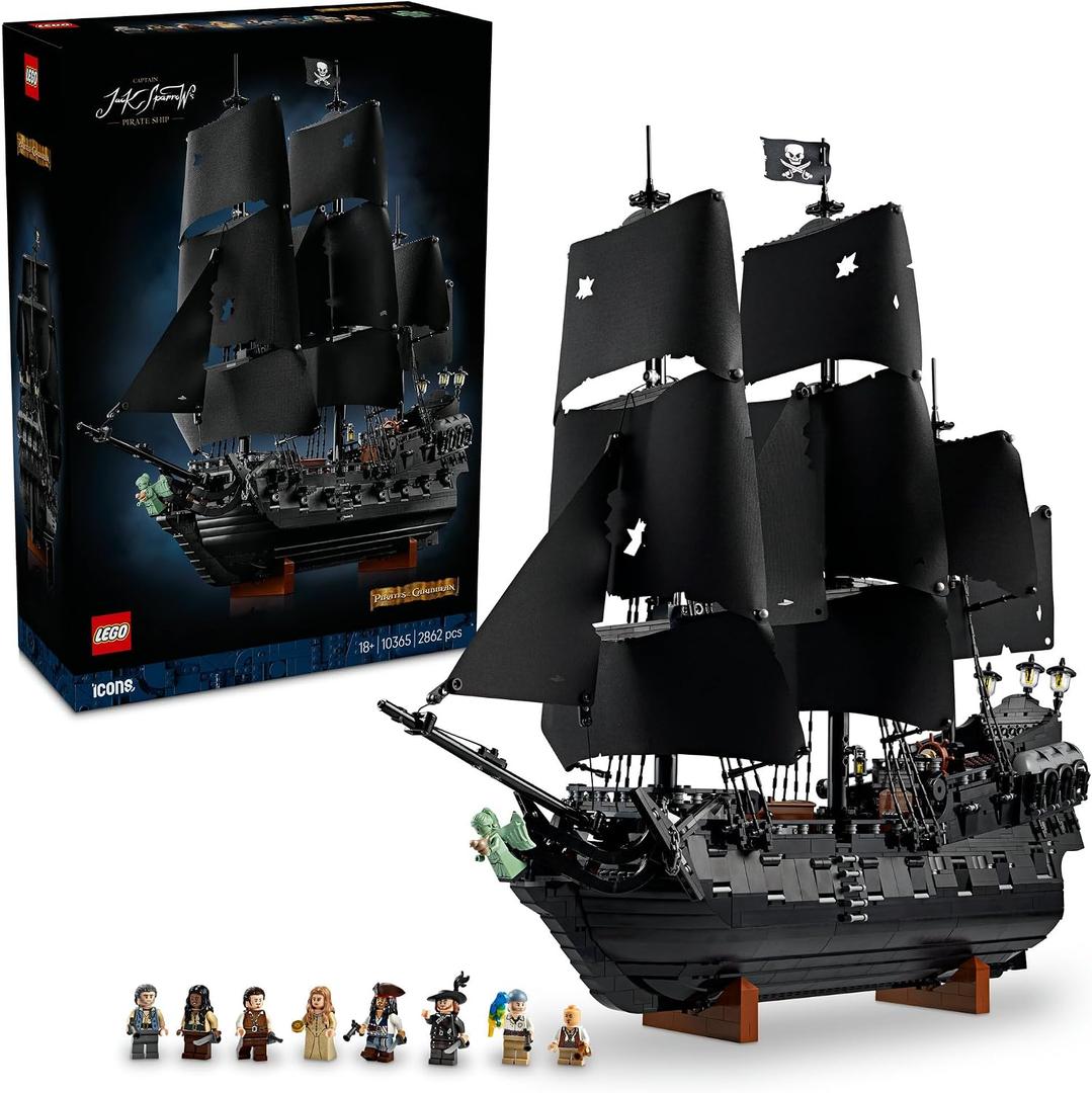 LEGO Icons Captain Jack Sparrow’s Pirate Ship 10365 Model Kit for Fans of Film Replicas and Creative Crafts for Adults, Decor Model for Home and Office Display, Birthday Gift Idea (2862 Pieces)