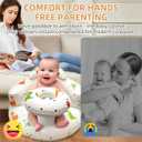 Inflatable Baby Seat with Tray, Blow up Infant Chair for Babies 3 Months and up, Comfortable Baby Floor Seats for Sitting Up, Built in Air Pump with Back Support Toddler Waterproof Sofa (Dinosaur)