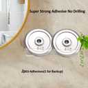 2 x Acrylic Shower Shelves, Clear Large Size 12.8" no Drill and Peel and Stick Wall Mounted Shower Caddy, Bathroom Wall Shelves with Self Adhesive Tape for Bathroom, Kitchen.