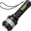 MARBERO [FathersDayGifts] Rechargeable Flashlight High Lumens with 4000mAh Battery Focused Beam Super Bright LED Powerful Flashlight 3 Modes Tactical Compact Portable Flashlight