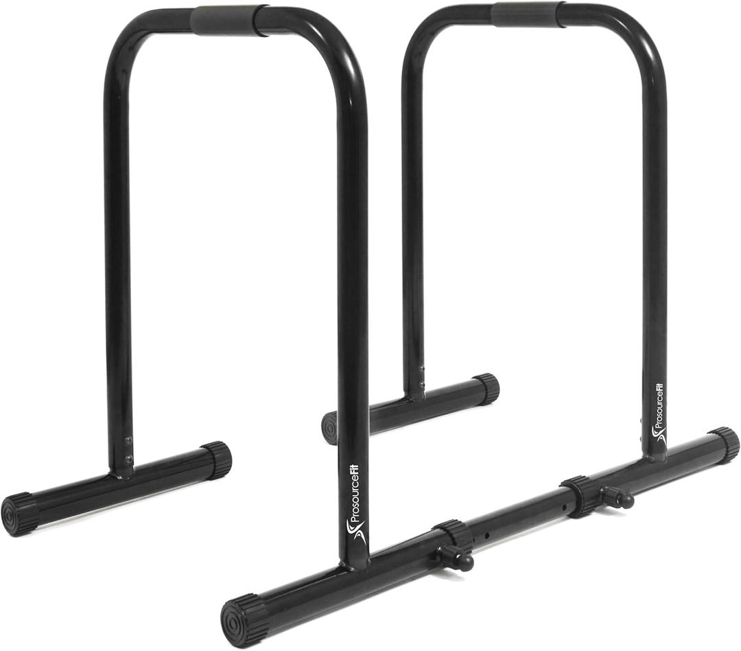 ProsourceFit Power Dip Station Adjustable Height Upper Body Equipment for Home Gym