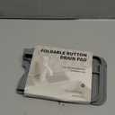 ZJWZLG Faucet Mat for Kitchen Sink, 17.7"X5.5" Silicone Sink Splash Guard with Soap Holder, SnapOn Design & 7°slope Fast Drain, Folding Sink Faucet Mat for Universal Kitchen Bathroom Sink（Grey）