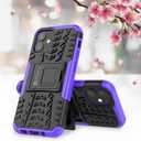 DATTERY Case for iPhone 12 Precise Cutout for Charging and Adjustment Buttons Without Adding Bulk Kickstand Design (Purple)