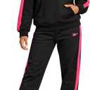 Reebok Girls Jogger Set - 2 Piece Matching Sweat Set with Pullover Hoodies and Athletic Joggers for Girls, Size 10, Black