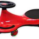Swing Car, LED Flashing Wheels, Ride on Wiggle Car Boys and Girls, No Batteries, Gears or Pedals, Twist, Turn, Wiggle Movement to Steer, for Toddlers, Kids 3 Yrs and UP, 50kg/110lb (RED)
