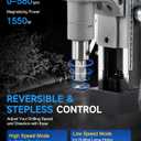 ZELCAN Mag Drill Press with 11 Pcs Bits, 1550W Portable Magnetic Drill Press with 2" Boring Diameter, 0-580 rpm Stepless Speed & Reversible Direction, 2922 lbf Power Magnetic for Metal Surface