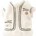 Winter Windproof Elegant Dog Vest Coat Warm Dog Vest for Cold Weather Dog Down Jacket for Exrta Small, Small Dogs D-White S (S(Chest:12.5" Body Length:9.0"))