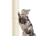 Karolpar 34inch Cat Scratching Post with Natural Sisal Rope 4.3Inch Large Diameter Scratcher Post Tree for Indoor Cats Beige