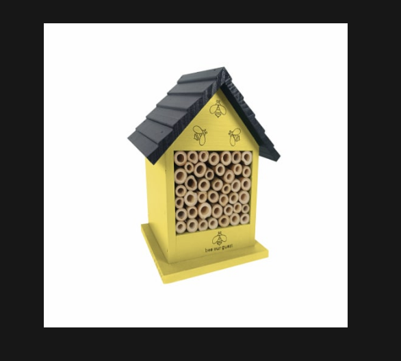 Esschert Design WA38 Bee House with Line Drawing