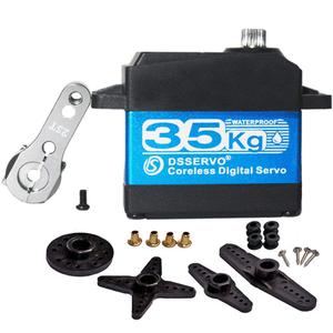 35KG Coreless Digital Motor Servo 7.4V High Speed High Torque Stainless Steel Gear Waterproof Standard Baja Servos 180 Degrees