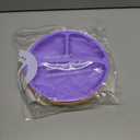 WeeSprout Suction Plates with Lids for Babies & Toddlers - 100% Silicone, Dinnerware Stays Put, Divided Design for Picky Eaters, Microwave & Dishwasher Friendly, 3 Pack (Bright Pink, Purple & Yellow)