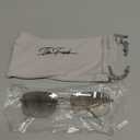 The Fresh Minimalist Small Rectangular Sunglasses Clear Eyewear - Exquisite Packaging (Silver, Gradient Clear)