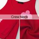 ZESICA Women's Summer Knit Bodycon Midi Dress 2026 Sleeveless Floral Crewneck Color Block Long Beach Party Dresses (Red, XL)