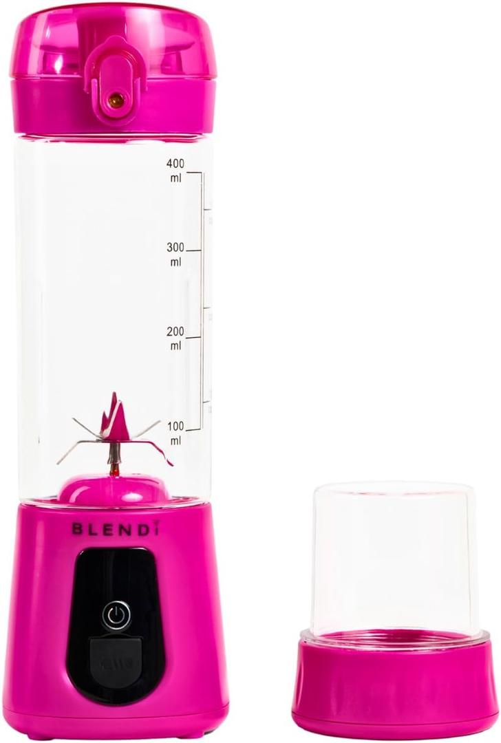 BLENDi Pro+ Portable Blender (New 2025 Model, 17.5oz, Hot Pink)  Upgraded Ice Crushing 120W Motor, USB-C Rechargeable, Cordless Personal Blender Smoothies & Shakes  BPA-Free, Travel-Friendly