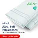 Standard Pillow Cases Set of 2 - Ultra-Soft Hotel Quality Pillowcase Covers - Comfy & Wrinkle Free - Stain & Fade Resistant - Machine Washable Pillow Protectors - 2 Piece Set - Standard Size Ice Blue