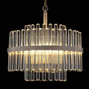 Q&S Modern Crystal Chandeliers for Dining Room,Round Glass Chandelier 4-Lights for Living Room Kitchen Island Entryway Foyer Stairway UL Listed (OAK White)