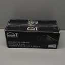 HandT USA Based Overhead Garage Storage Rack, Ceiling Tote Bin Organization Rails Shelving Racks System, Heavy Duty Hanging Metal Rack Systems for 27 Gallon Container, Supports Most Bins, 4 Sets Black