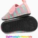JIASUQI Baby Boys and Girls Barefoot Swim Water Skin Shoes Aqua Socks for Beach Swim Pool (Pink)