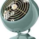 Vornado VFAN Mini Classic Vintage Metal Desk Fan, 2-Speed, Adjustable Tilt, Personal Air Circulator for Bedroom, Office, Dorm Room, Portable Quiet, Vintage Green