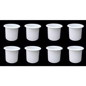 2 7/8 White Plastic Drop in Cup Holder Plastic Multipack Wholesale Bulk Listing Poker (8)