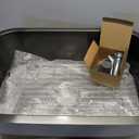 27 Inch Black Undermount Kitchen Sink Stainless Steel Large Corner, 27"D × 18"W × 9"H