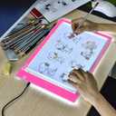 XIAOSTAR Light Box Drawing Pad, Tracing Board with Type-C Charge Cable and Brightness Adjustable for Artists, AnimationDrawing, Sketching, Animation, X-ray Viewing (A4-Pink)