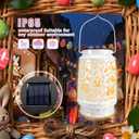 Easter Decoration for Outdoor Solar Lanterns Waterproof Garden Decor,Metal Table Decorative Light Gardening Patio Yard Lawn Backyard Front Porch Pathway