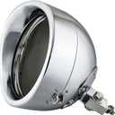 FATECIM Motorcycle 7" Round Headlight Bucket Housing with Visor 7 Inch LED Headlamp Shell Protective Cover Heavy Duty Universal for Harley Kawasaki Honda Yamaha Suzuki Chopper Cafe Racer Bobber Chrome
