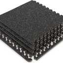 Marcy Interlocking Dual Density Rubber Top EVA Foam Home Gym Floor Mat for Exercise Equipment & Accessories MAT-40 (Multi Color)