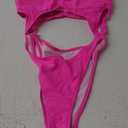 2023 large one-piece bikini gathers sexy swimwear hollow-out new swimwear women, Pink, M