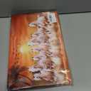 OZIBGS Seven Lucky Running Wild Horses Wall Art Animal Posters Canvas Poster Bedroom Decor Sports Landscape Office Room Decor Gift Frame-style 08x12inch(20x30cm)