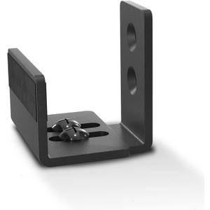 EaseLife Sliding Barn Door Bottom Floor Guide,U Shape,Flexible Adjustable Fit Distance,Flush Flat Bottom Design,Wall Mount System,for Door & Cabinet,Black (1 Piece)