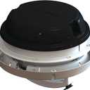Maxxfan Dome Plus with LED Light, 6" Round 12V Ventilation Fan - Compact Solution for Rooftop or Sidewall Ventilation, Exhaust Only, Fan Guard Rain Shield, Moisture Control, Black (00-03810B)
