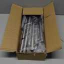 Heeyoo Dog Pooper Scooper, Dog Poop Tray and Rake Set, Pet Waste Removal Scoop with Long Adjustable Sectional Stainless Handles (Silver/Black)