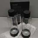 Mysoda Carbonating Bottles 2Pck 1L - Compatible with MySoda and any brands - Lid and Base Made of Wood Composite - Quick-Lock Reusable Bottles - BPA Free - Black