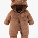 Visit the AiWMGL Store
AiWMGL Newborn Baby Bear Outfit With Fold-Over Mittens and Footies Girls Boys Winter Fleece Clothes Hooded Romper Snowsuit,0-3 m