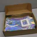 Cindeer 20 Pack Iridescent Gift Bags with Handles - Clear Holographic Tote Bag, Goodie, PVC Gift Wrap for Party, Birthday, Wedding, Baby Shower, Bridal Party Favor(7 x 4 x 8 Inch)