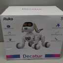 Ruko 18011 Remote Control Robot Dog Toy, Programmable Smart Interactive Pet Puppy with LED Eyes, Sound and Touch Intelligent Robotic Dogs, Ideal Gift for Boys & Girls Age 3 4 5 6 7 8 9, Gold