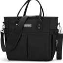 MAXTOP Lunch Bag Women for Work Insulated Thermal Lunch Box for Men with Wide-Open Pocket Reusable Leakproof Cooler Bags with Removable Shoulder Strap for Teacher Nurse Office Picnic Travel Black