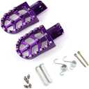 Generic Cnc Aluminum Alloy Foot Pegs Motorcycle Off-road for Cr/crf/125/250/500/230/450r Dirt Bike FootPegs Pedals Rest (purple)