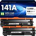 141A Toner Cartridge Black 2-Pack with Chip Compatible for HP 141A W1410A Replacement for HP LaserJet MFP M139we M140w M140we M110w M110we M139w M110 MFP M139 MFP M140 Series Printer Ink High Capacity